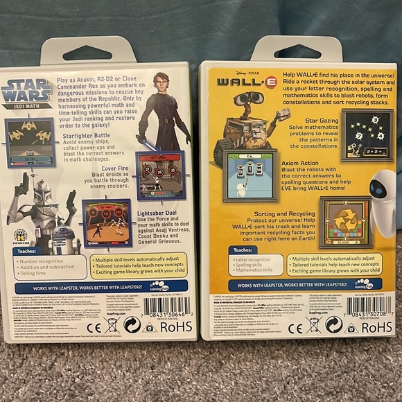 LEAPFROG LEAPSTER STAR WARS & WALL E learning games - Picture 3 of 5